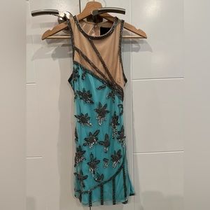 NBD embellished mini dress